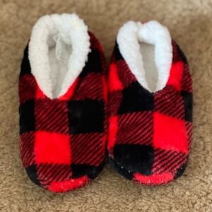 Modern Kids Buffalo Plaid Slippers
